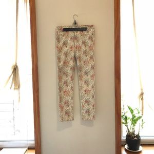 *SOLD* Floral Denim Pants by Paige
